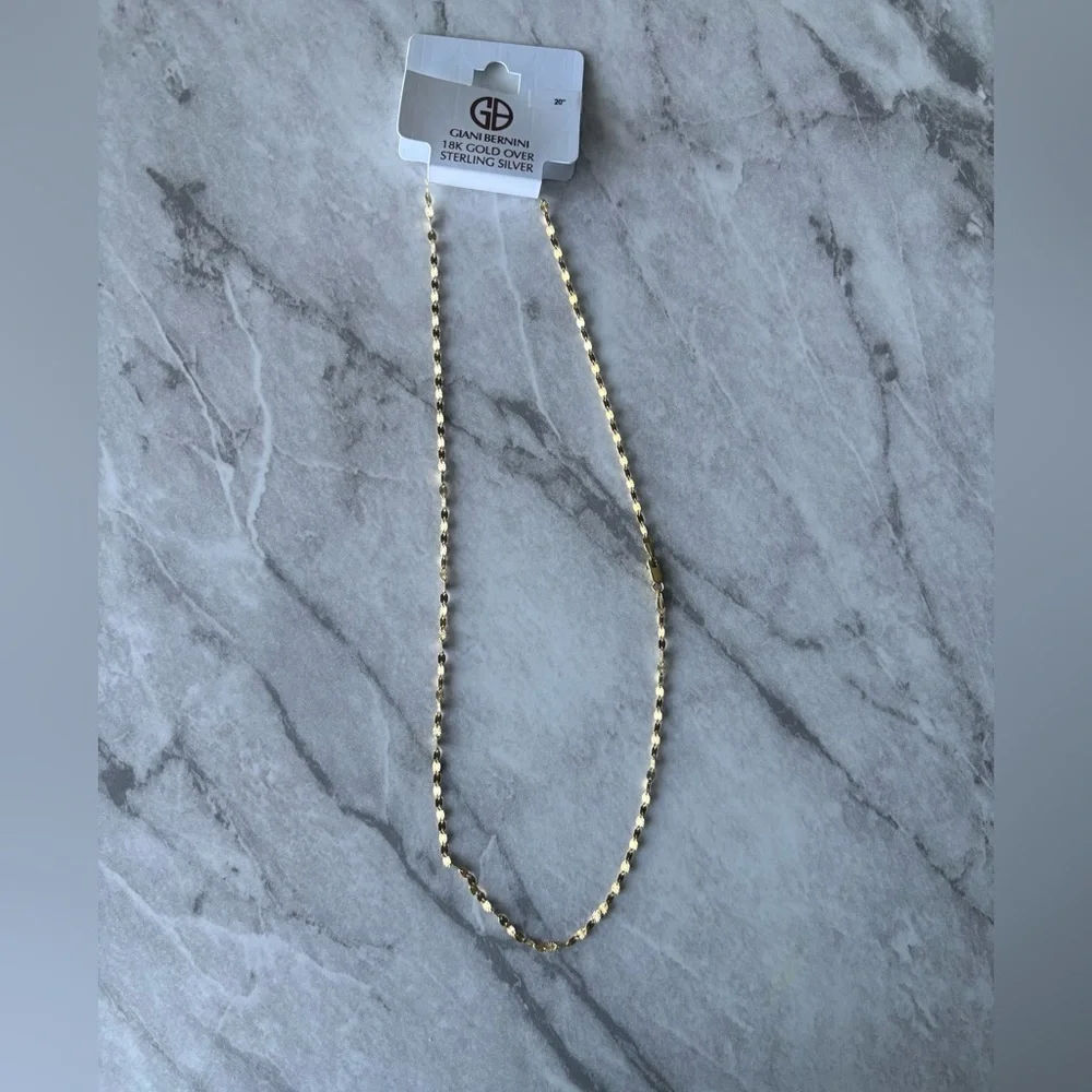 NWT Giani Bernini 18k Gold Over Sterling Silver Necklace 20 inch necklace